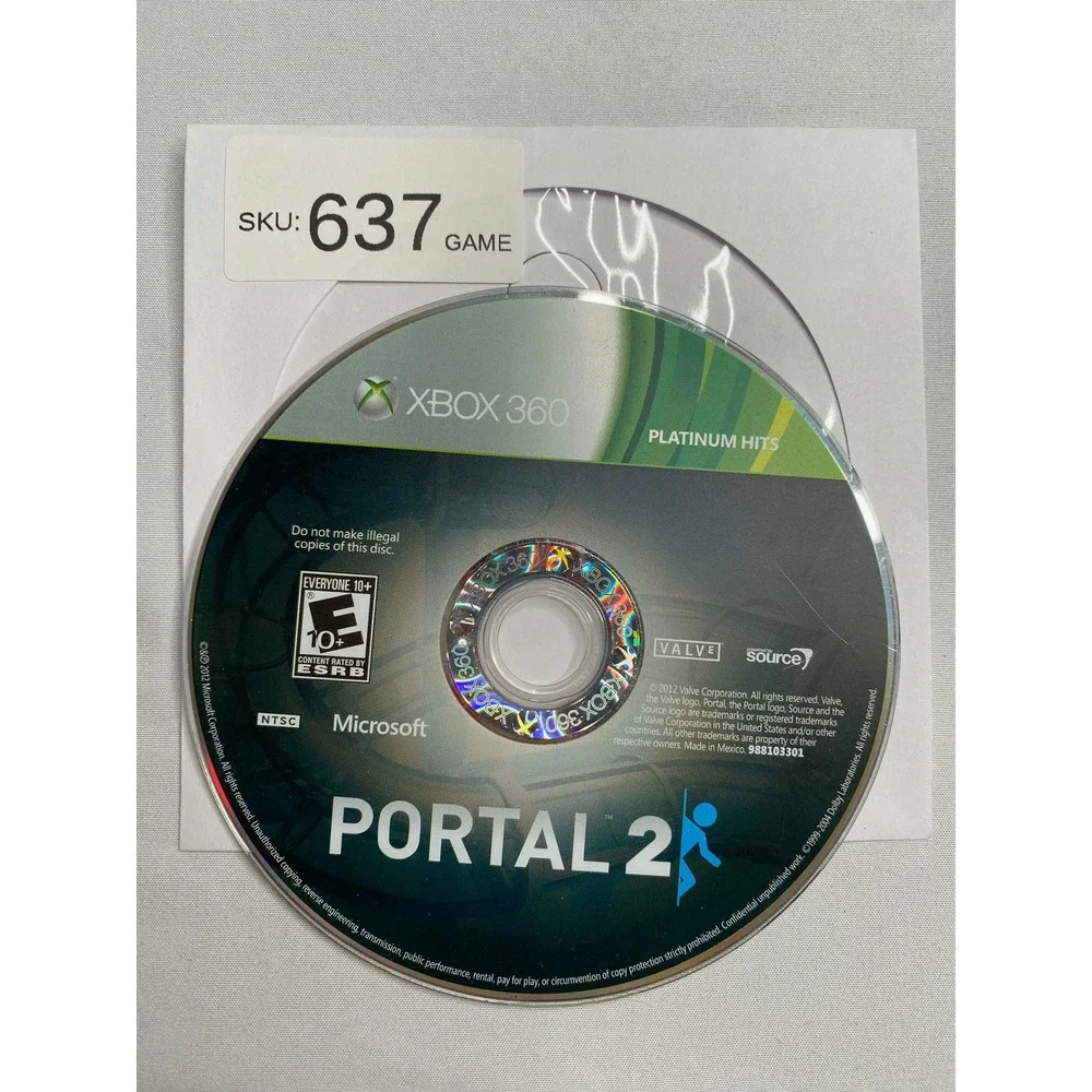 Portal 2 Xbox 360 Platinum Hits